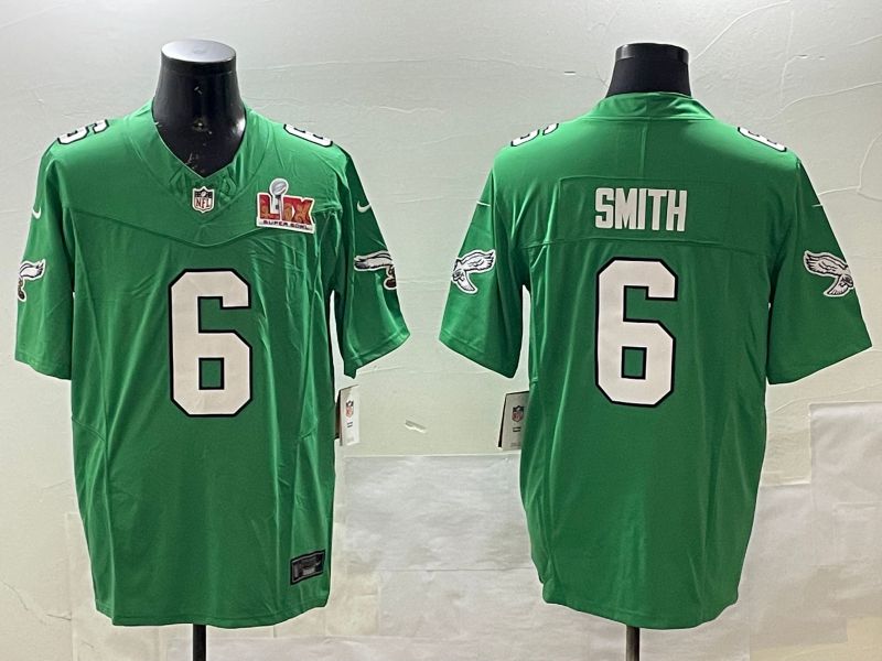 Men Philadelphia Eagles #6 Smith Green three generations 2025 Nike Vapor Limited NFL Jersey style 2->philadelphia eagles->NFL Jersey
